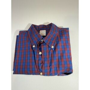 Brooks Brothers Blue/Red/Purple Plaid Regent Fit Button Down Shirt Men's L